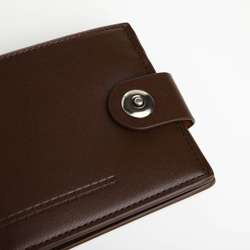 Портмоне мужское на магните, отдел для карт, монет, коричневое