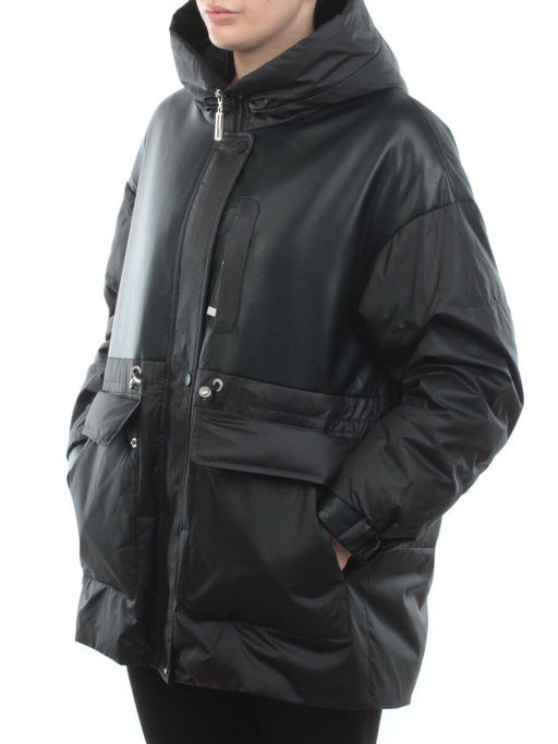 M24-211 BLACK Куртка демисезонная женская (100 гр. синтепон) - Fashion фото 5