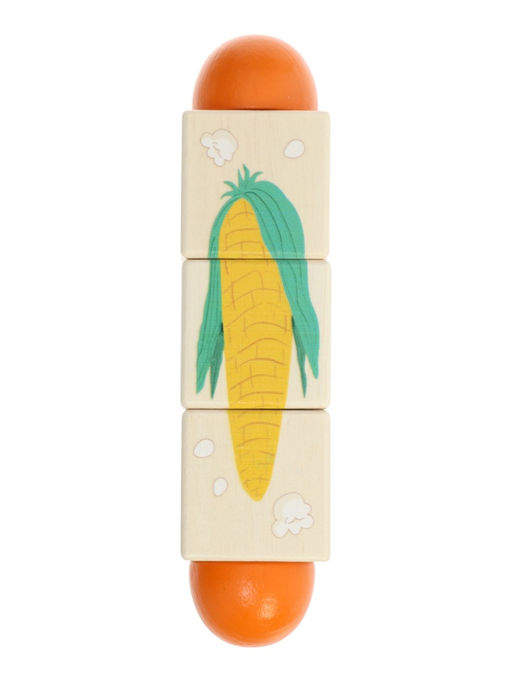 Кубики деревянные на оси  «Овощи» , 3 кубика