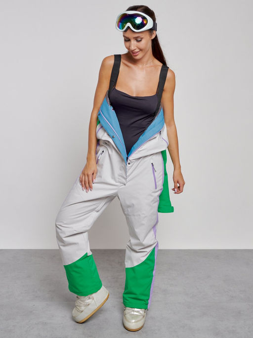 Горнолыжный комбинезон женский зимний зеленого цвета 2326Z - Mtforce фото 23