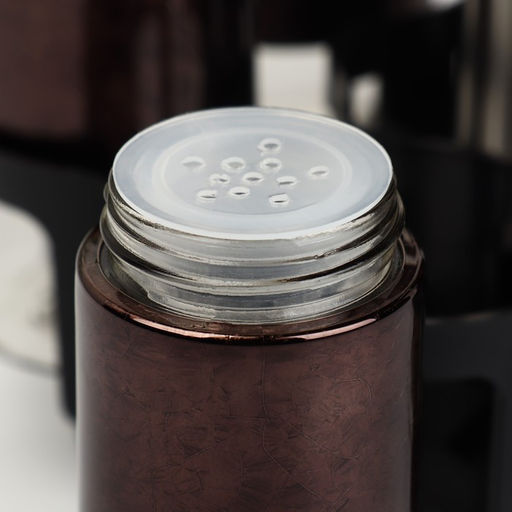 Набор ёмкостей для специй «Богема», 5.5×11 см, 6 шт., на металлической подставке, стекло, коричневый