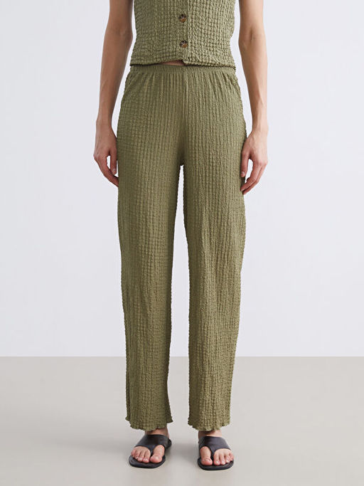 Beli Lastikli Dokulu Kad?n Pantolon