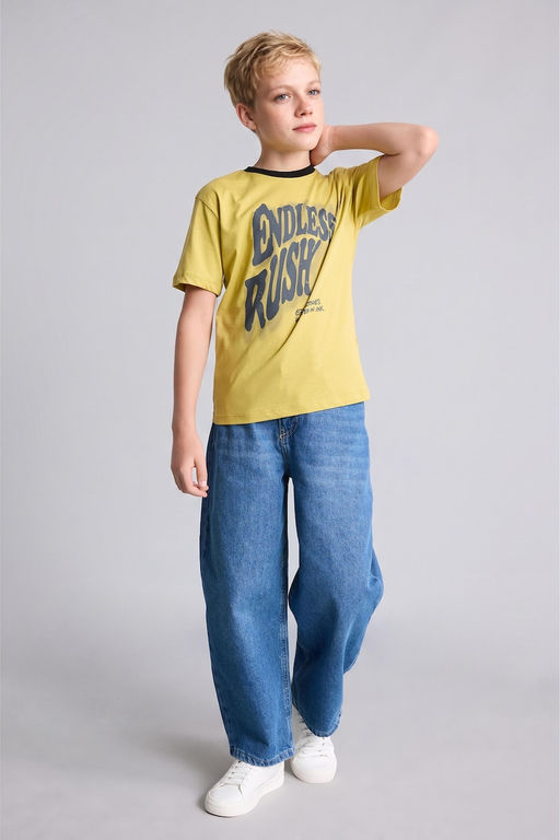 Overshirt Fit Bask_l_ Ti__rt Erkek _ocuk - Defacto фото 2