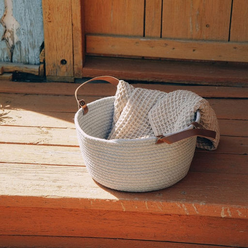 Корзина для хранения SL Home Луиза, плетёная, ручной работы, 333316 см, серая - Sima-land home фото 6