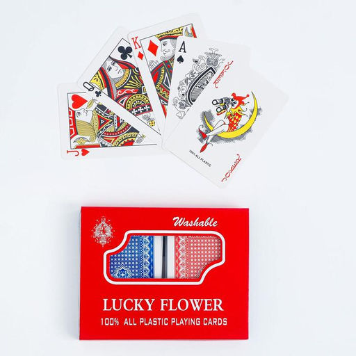 Карты игральные пластиковые Lucky flower, 2 колоды по 54 шт., 8.7×5.7 см
