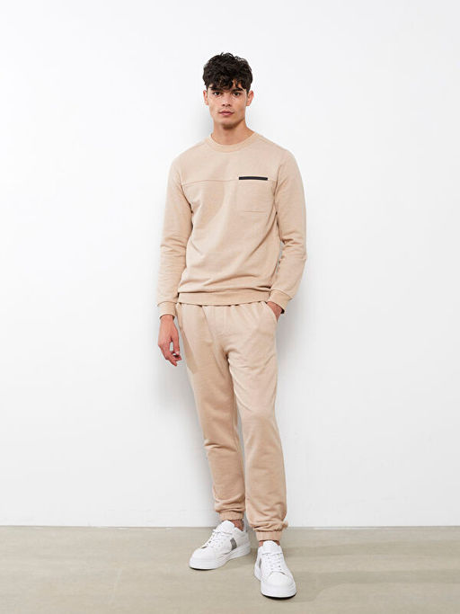 Bisiklet Yaka Uzun Kollu Erkek Sweatshirt - Waikiki фото 3