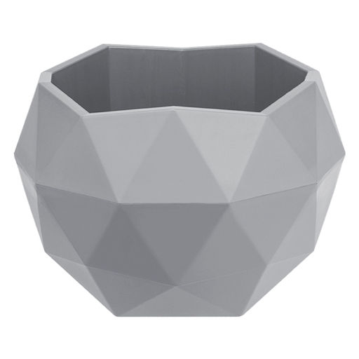 Кашпо Топаз (0,45л.) Цв. Серый жемчуг (Арт. КШ-9641) - Вмс фото 2