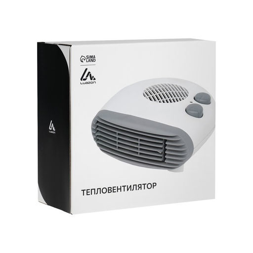 Тепловентилятор Luazon LTO-06, напольный, спиральный, 2000 Вт, 20 м², 2 режима, белый
