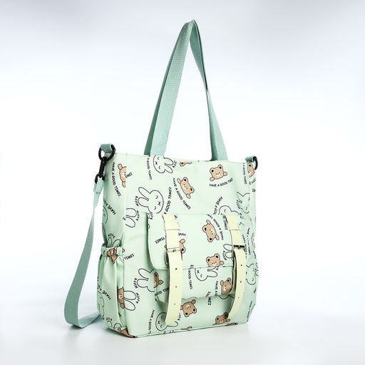 Шопер на молнии, цвет зелёный - Simaland фото 2