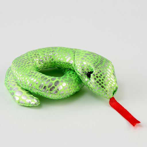 Мягкая игрушка Змея блестящая, 11 см, цвет зелёный - Simaland фото 2