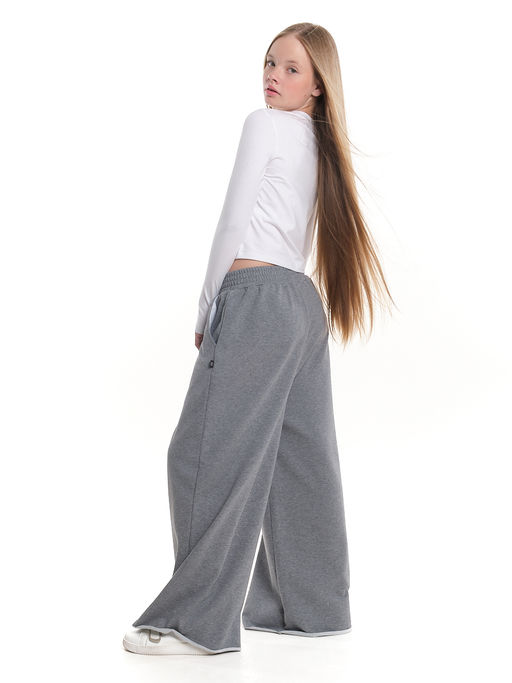 Лонгслив трикотажный спортивный с вырезом для пальца 22-7695 черный - Mini maxi фото 33