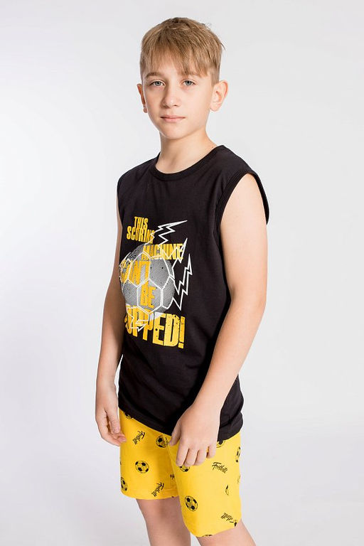 Костюм (майка+шорты) М223059Па Черный - Елена фото 5