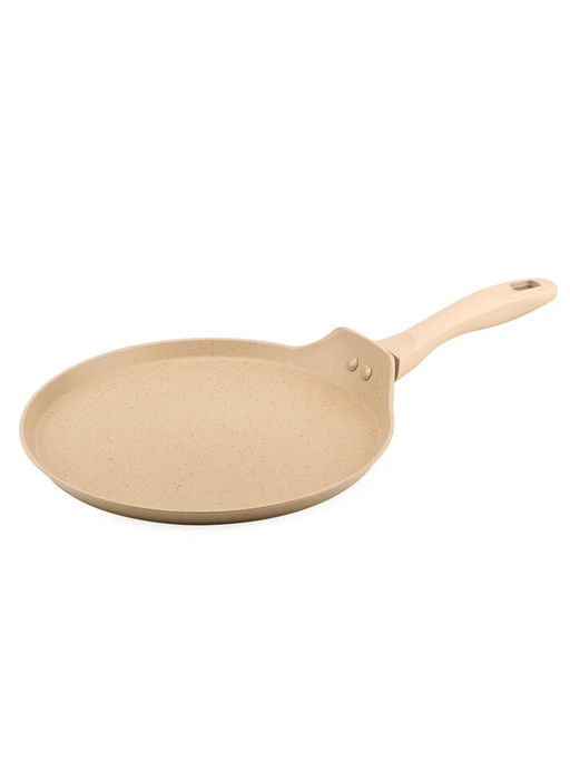 Сковорода блинная 28х1,5 с АПП, цвет: кремовый/золотой, арт. 5000-CRM/GD-28.