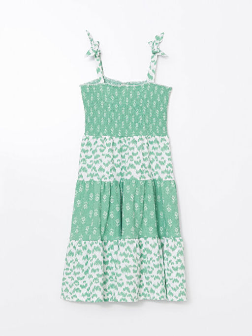 Bask?l? Katl? K?z ?ocuk Elbise