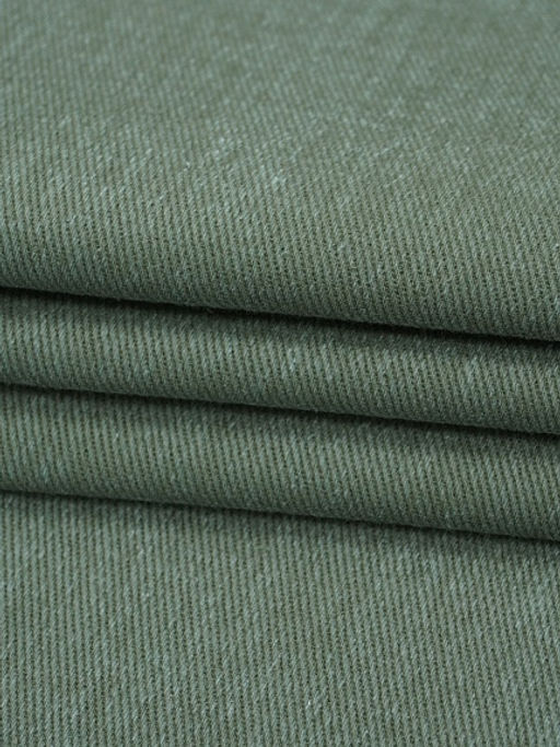 Джинс с ворсом цв.Темный серо-зеленый, ш.1.5м, хлопок-100%, 330гр/м.кв - Купава фото 2
