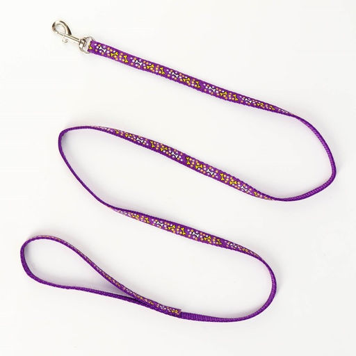 Комплект Звёздные косточки, поводок 120 х 1 см, ОГ 23-35 см, фиолетовый - Пижон фото 6