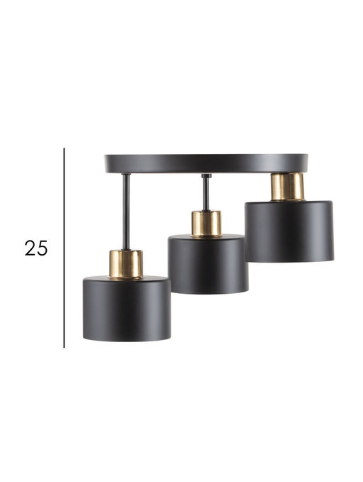 Светильник подвесной TR8121, 3хE27, 40 Вт, 37×26.5 см, чёрный