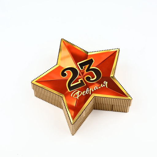 Коробка подарочная, кондитерская упаковка «23 февраля», звезда, 23 х 13 х 5 см