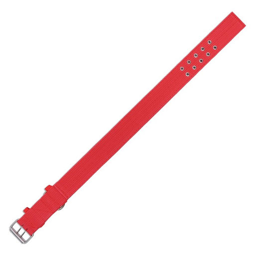 Ошейник четырехслойный светоотражающий с вертлюгом, 71 х 5 см, ОШ 55-65 см, красный - Пижон фото 6