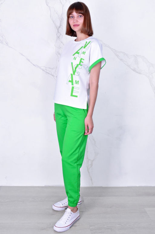 Арт. 2357 Костюм с брюками женский 44-52 (5 шт) Цвет:верх- кэмел, низ- кэмел - Калинка фото 37