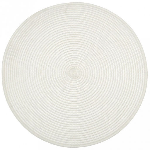 Салфетка под горячее (термосалфетка) Круглая д38см, ПВХ, цвет - белый (Китай)