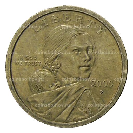 1 доллар 2000 года P США Сакагавея  Парящий Орел