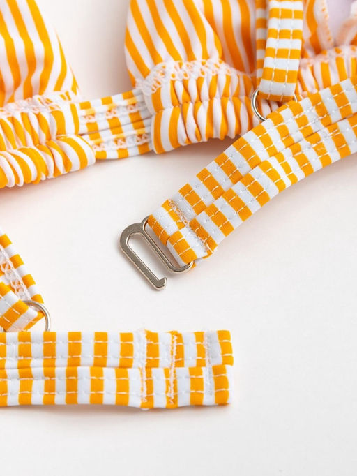 Купальник женский раздельный MINAKU Stripe, размер 42, жёлтый