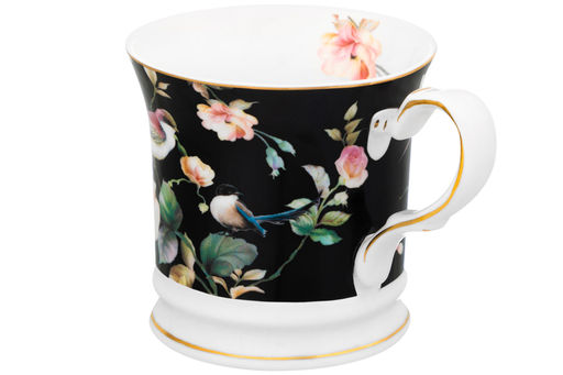 Кружка 170 мл 10,5*8*7,5 см Певчие птички на черном NEW BONE CHINA - Elan gallery фото 5