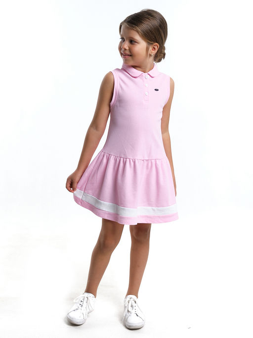Платье поло летнее в садик UD 7883 розовый - Mini maxi фото 3