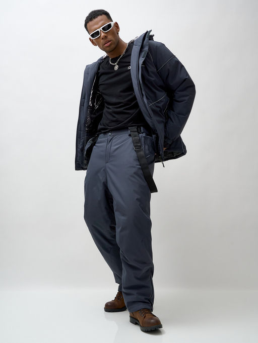 Горнолыжный костюм мужской зимний темно-серого цвета 383TC - Mtforce фото 24