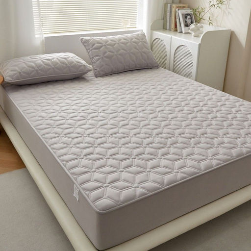 Наматрасник стеганный Mency Микрогель 180х200 NAMSM02 (без наволочек) Светло-серый  фото 2