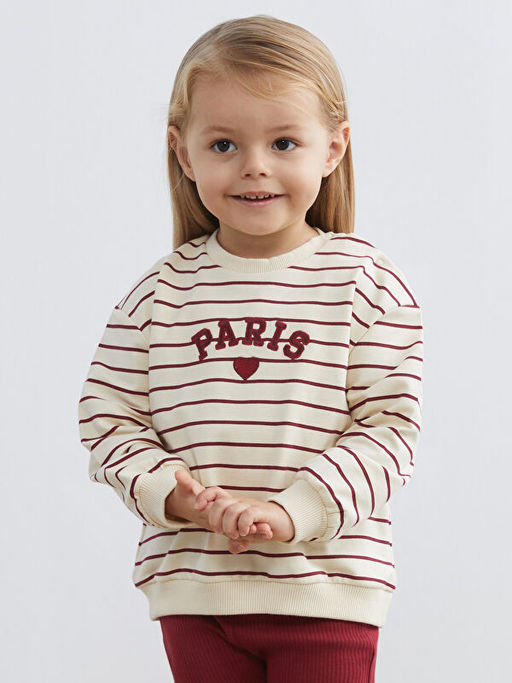 Nak??l? K?z Bebek Sweatshirt ve Tayt 2li