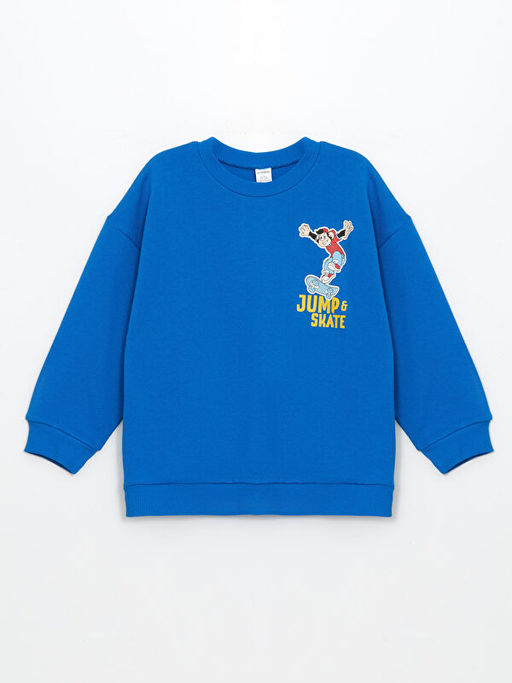 Nostaljik Maymun Bask?l? Erkek ?ocuk Sweatshirt