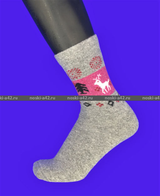 Цена за 12 пар. Носки женские АНГОРА Олени 36-41 (фактически 36-40) - For you фото 3