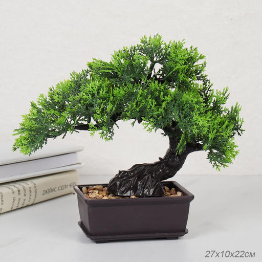Цветочная композиция Бонсай 27х10х22 см / ZH-011 /уп 12/120/ кашпо + дерево набор - Галеонтрейд фото 4
