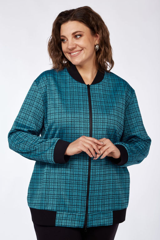 Костюм Элль стиль 2252/1 синий океан/черный  фото 4