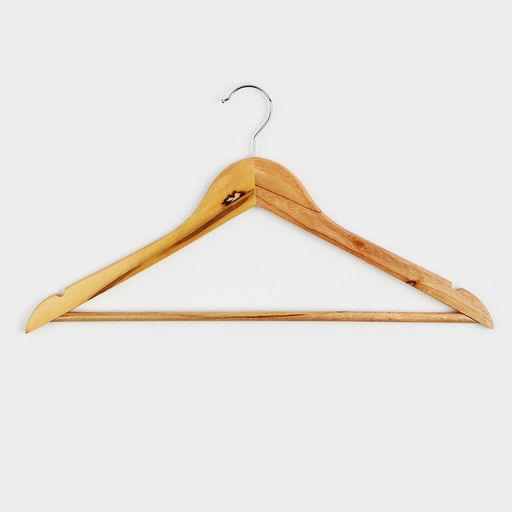 Цена за 3 шт. Плечики - вешалки для одежды деревянные «Home», 44,5 х 23 см