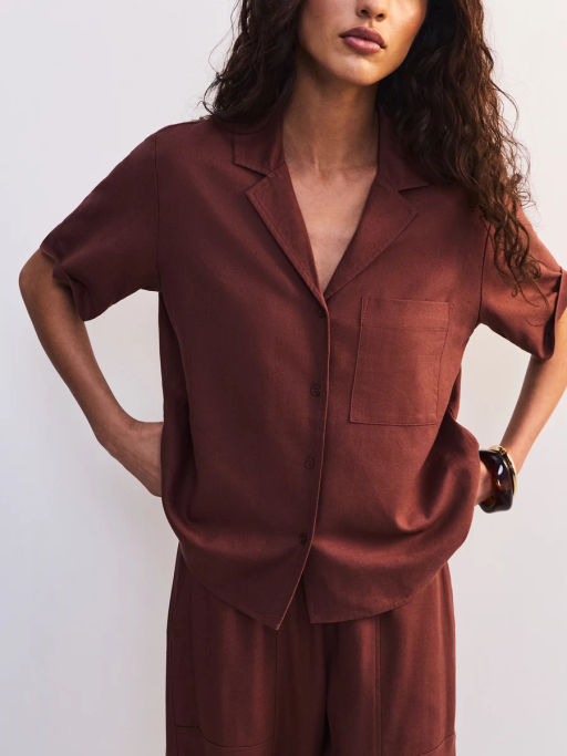 Льняная блуза прямого кроя ZR2605012002-21 / Zarina