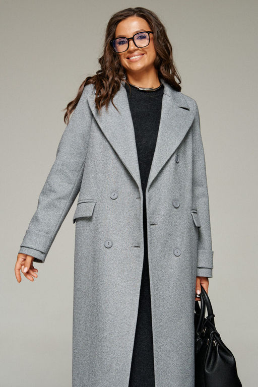 Пальто Beautiful Free 7030-Р серый