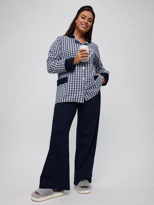 Пижама женская из футера Салли синий - Амадэль фото 20