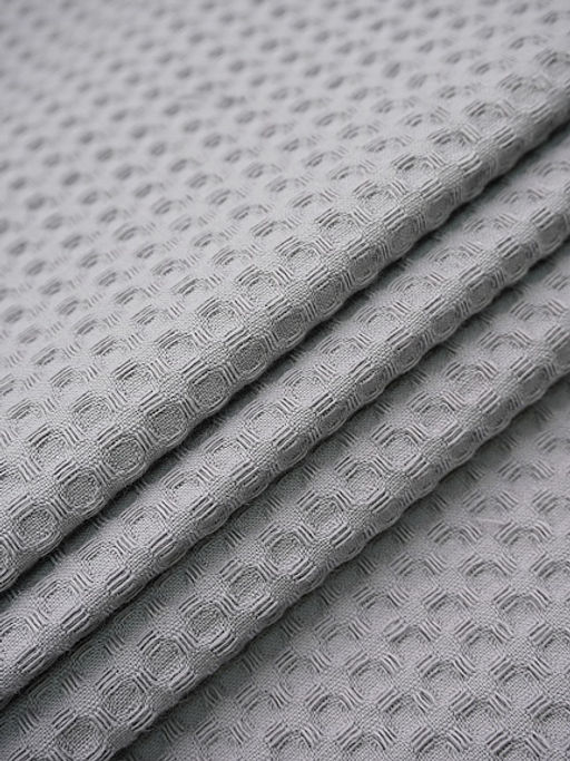 Вафельное премиум-полотно "Italy" цв.Пепельный, ш.1.5м, хлопок-100%, 240гр/м.кв