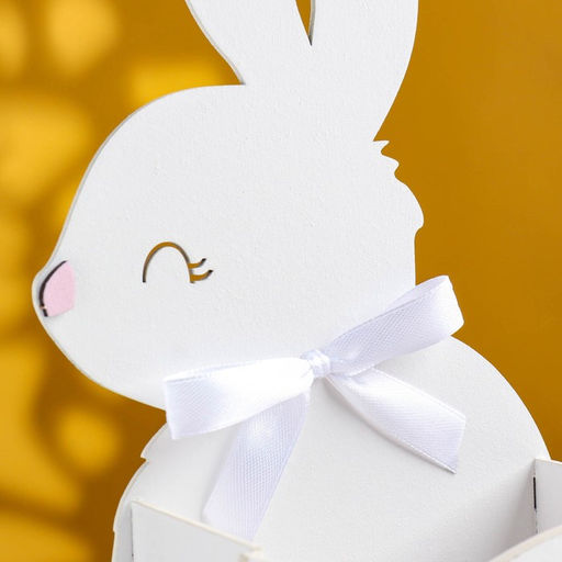 Кашпо деревянное Зайка 13х7,5х22 см белый - Дарим красиво фото 6