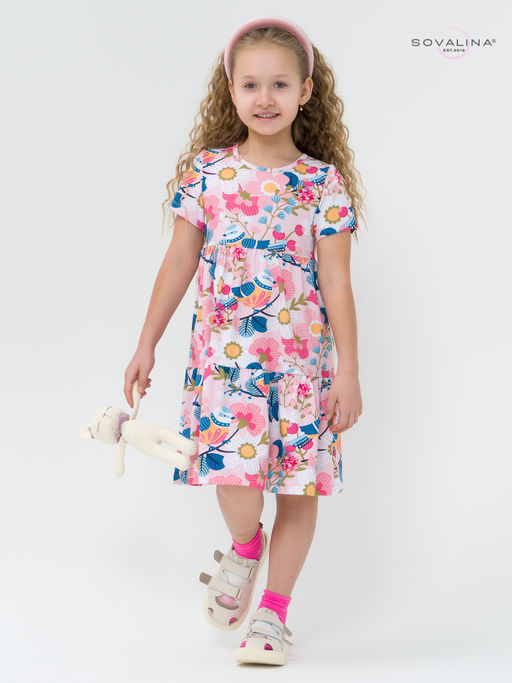 Платье Тия птички на розовом - Sovalina фото 7