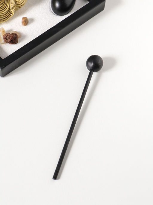 Сад Дзен "Будда в розовом, медитация у гонга" песок+камни+аромапалочки 13,2х15х16 см