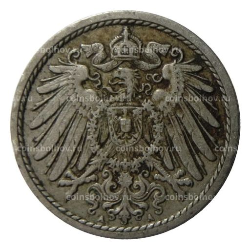 5 пфеннигов 1908 года A Германия
