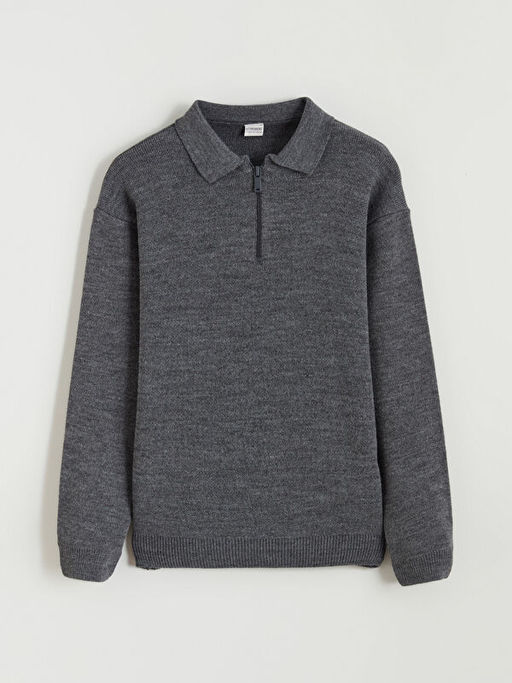 Polo Yaka Erkek ?ocuk Triko Kazak