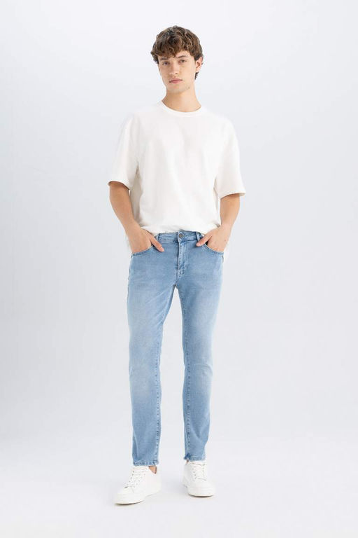 Pedro Slim Fit Джинсовые брюки узкого кроя с нормальной талией и узкими штанинами - Defacto фото 8