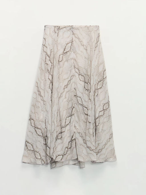 Юбка миди со змеиным принтом / Zarina фото 3