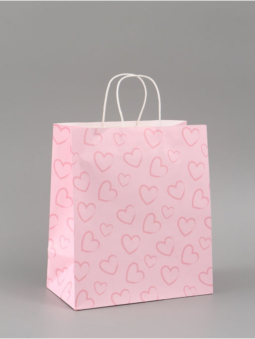 Пакет подарочный «Сердца», 28 × 32 × 15 см