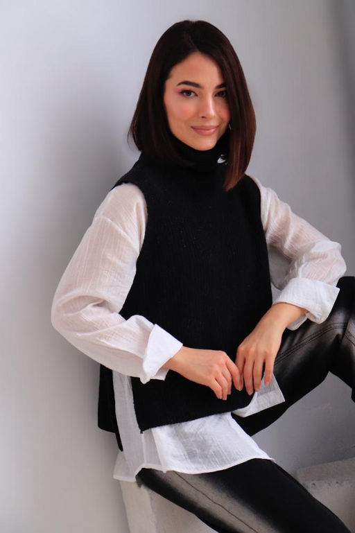 Martichelli Жилет вязаный чёрный  фото 12